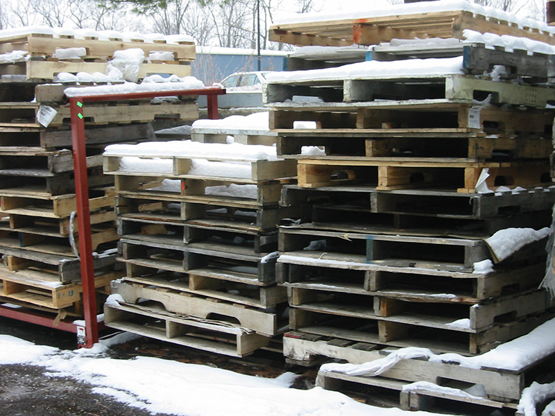 pallets-snow2 pallet mold moisture