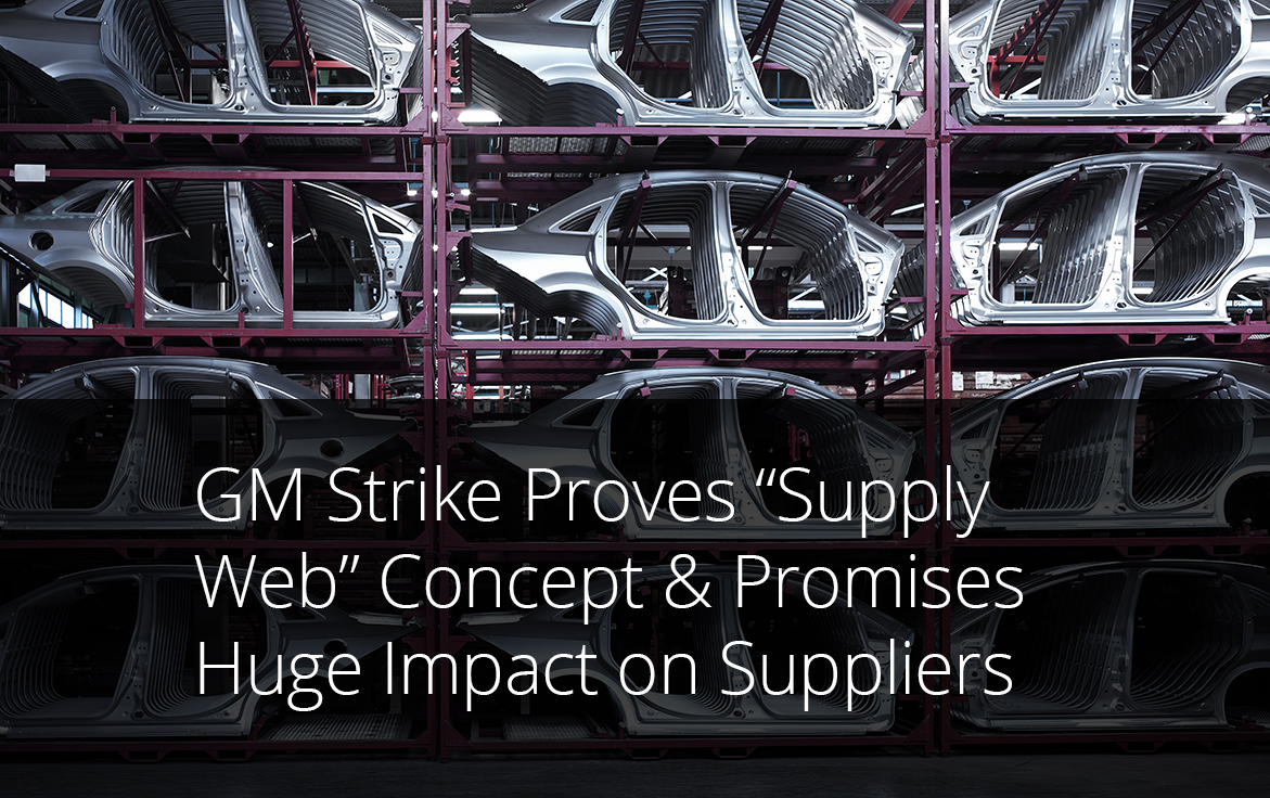 GM strike supply web supply chain